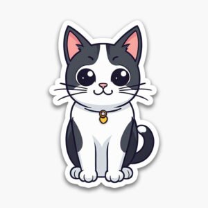 Minimalist Cat Stickers – Digital Art PNG Bundle