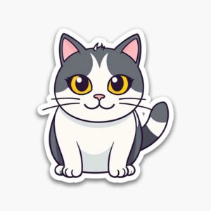 Cute Cat Clipart Bundle – 6 Transparent PNG Files