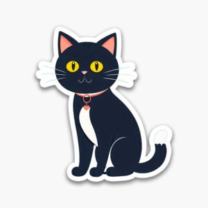 Cozy Cat Sticker Sheet – Kawaii Digital PNGs