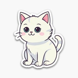 Playful Cat Stickers – Printable Digital Art Files