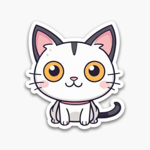 Funny Cat Sticker Pack – Printable Digital PNGs
