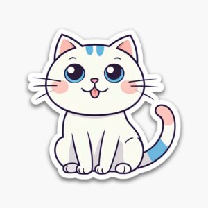 Playful Kitty Stickers – Digital PNGs for Planners