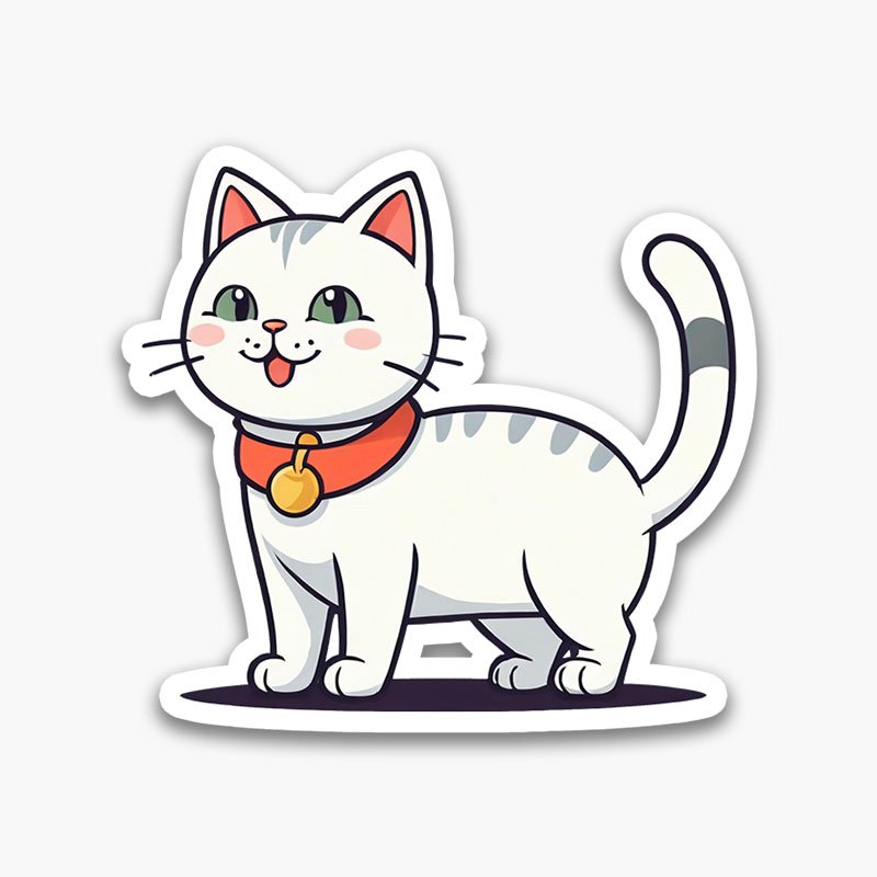 Hand-Drawn Cat PNG Stickers – Kawaii Digital Files