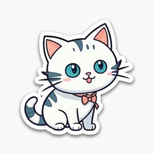 Sleepy Cat Sticker Pack – Cute Digital PNG Set