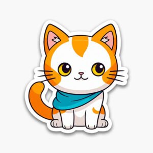 Minimal Cat PNG Bundle – Aesthetic Digital Stickers