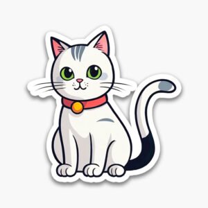 Cat Drawing Stickers – Hand-Sketched PNG Download