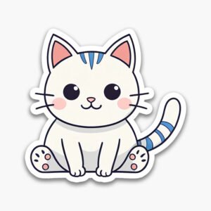 Chill Cat Sticker Sheet – Premium Digital Art Files
