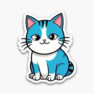 Cat Expressions Sticker Pack – Digital PNG Set