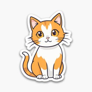 Cozy Kitten Stickers – Minimalist Digital PNGs