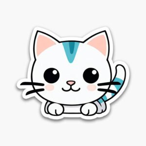 Cute Cat Sketch Stickers – Hand-Drawn Digital Art