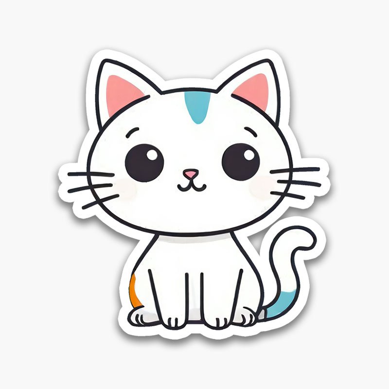 Hand-Drawn Cat Sticker Pack – Instant Digital Download