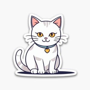 Fast & Fun! 6 cat PNG stickers with clean outlines. Cute, minimal, and digital—perfect for art projects, planners, and creative fun.