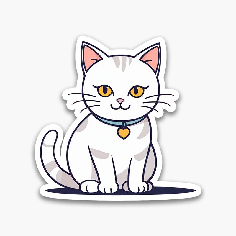 Fast & Fun! 6 cat PNG stickers with clean outlines. Cute, minimal, and digital—perfect for art projects, planners, and creative fun.
