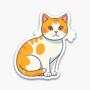 Soft & Sweet! Download 6 cute cat PNG stickers instantly. Minimalist outlines and premium quality—perfect for planners & creative design.