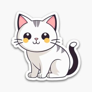 Quick & Charming! Cute cat PNG stickers—6 premium files with outlines. Perfect for digital designs and planner decor.