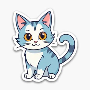 Soft & Kawaii! Download 6 adorable cat PNGs with transparent background. Minimalist digital stickers for planners or prints.