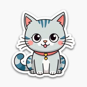 Quick & Lovely! Minimal cat sticker pack—6 transparent PNGs. Cute, premium, and ready to use for all your creative needs.