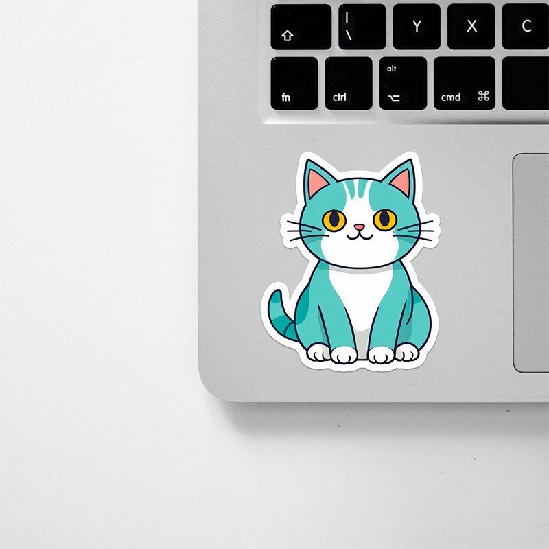 Hand-Drawn Cat Stickers | Cute Digital Outline Pack - Image 2