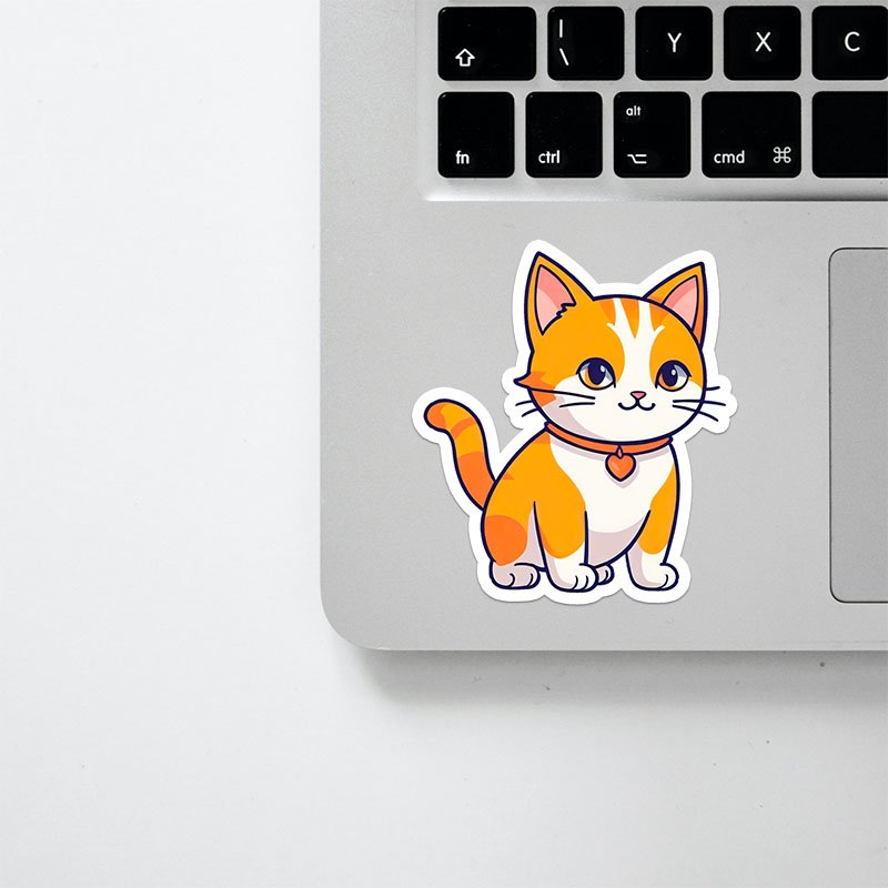 Cartoon Cat Art Stickers | Instant Digital Files - Image 2