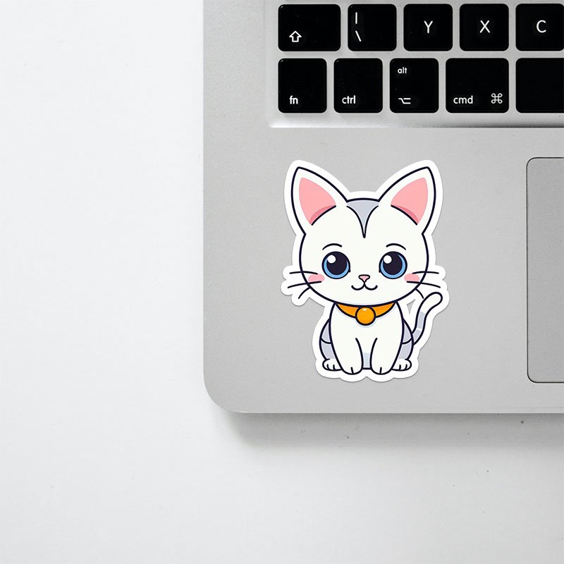 Aesthetic Cat PNG Stickers | 6 High-Res Files - Image 2
