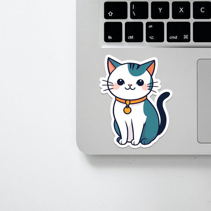 Cute Cat Sticker Pack – 6 PNG Digital Download