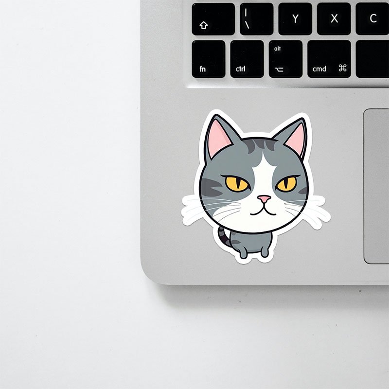 Relaxed Cat PNG Stickers | Hand-Drawn Art Bundle - Image 2