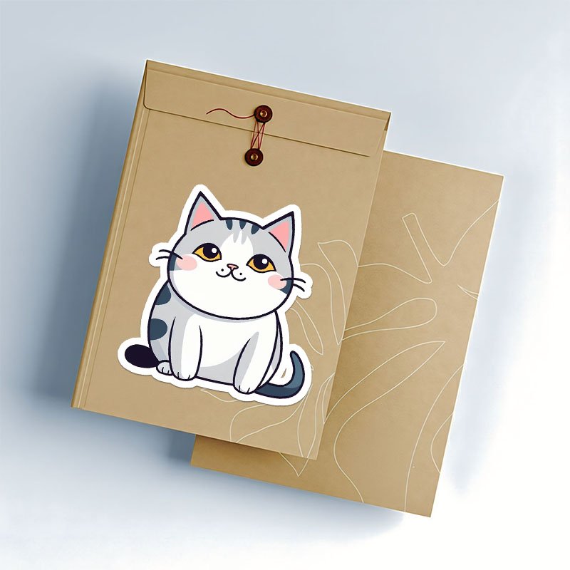 Cute Cat Digital Art | Premium Sticker Collection - Image 3