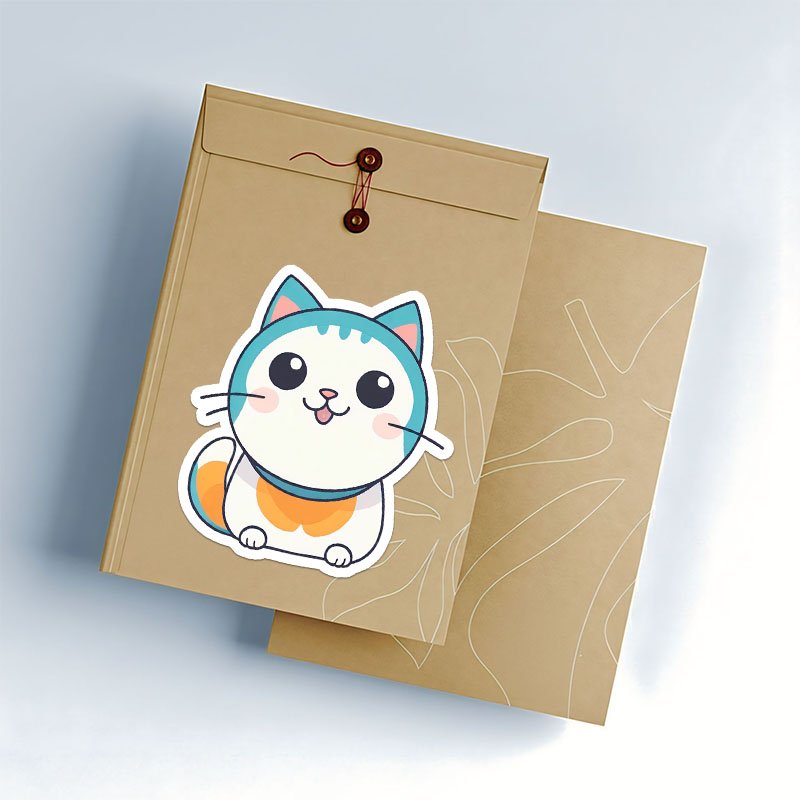 Happy Cat Sticker Pack | 6 Digital PNG Illustrations - Image 3
