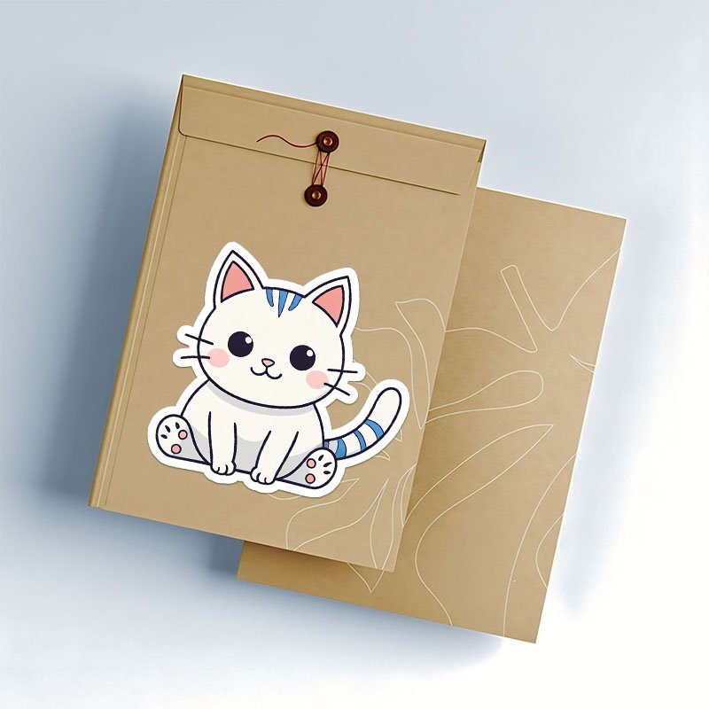 Chill Cat Sticker Sheet | Premium Digital Art Files - Image 3