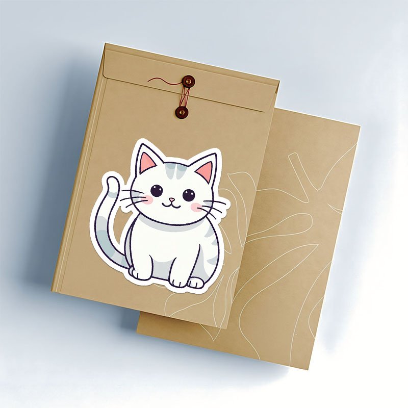 Cat Silhouette Stickers | Minimal PNG Download - Image 3