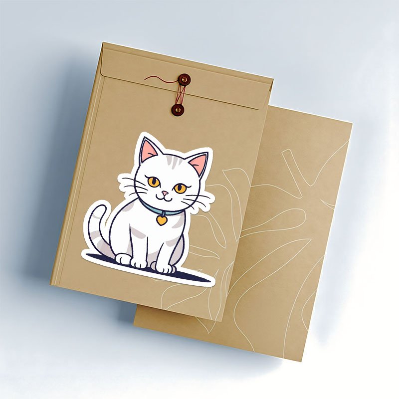 Cat Outline Clipart | Cute Digital Sticker Bundle - Image 3