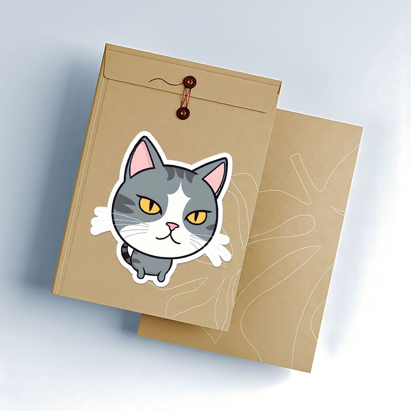 Relaxed Cat PNG Stickers | Hand-Drawn Art Bundle - Image 3