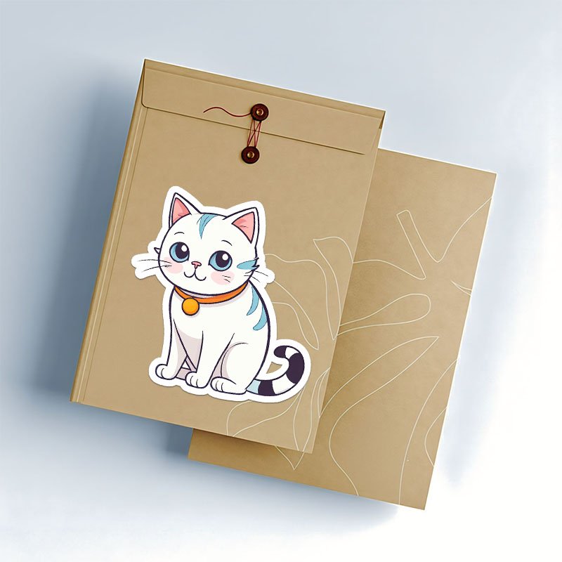 Playful Cat Clipart | Kawaii Digital Sticker Pack - Image 3