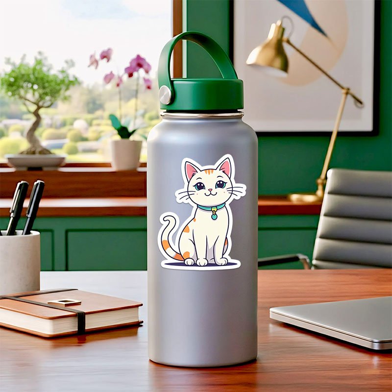 Minimal Cat Digital Stickers | High-Quality PNG Pack - Image 4