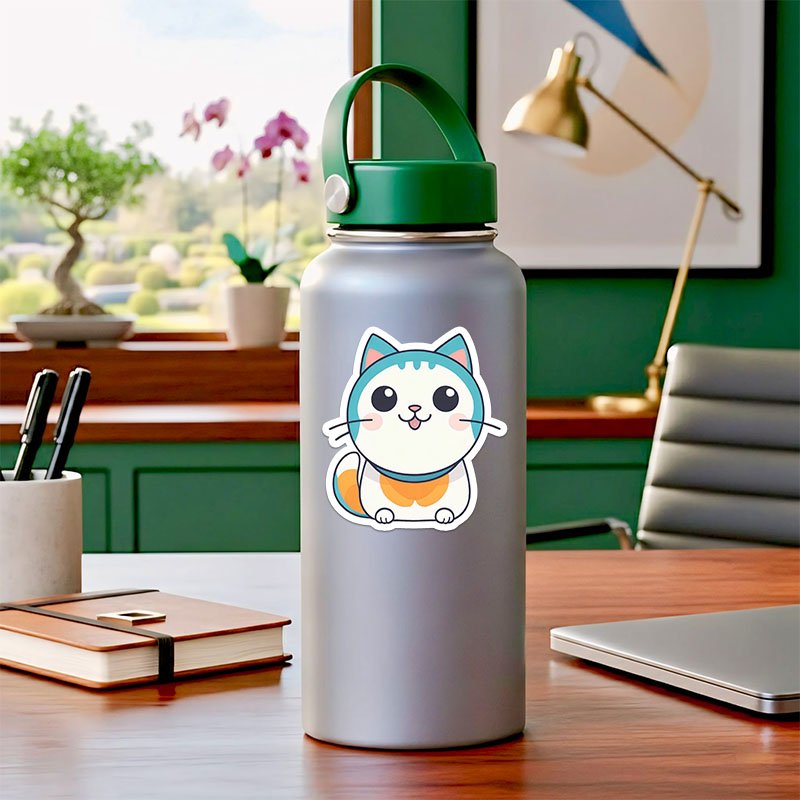 Happy Cat Sticker Pack | 6 Digital PNG Illustrations - Image 4