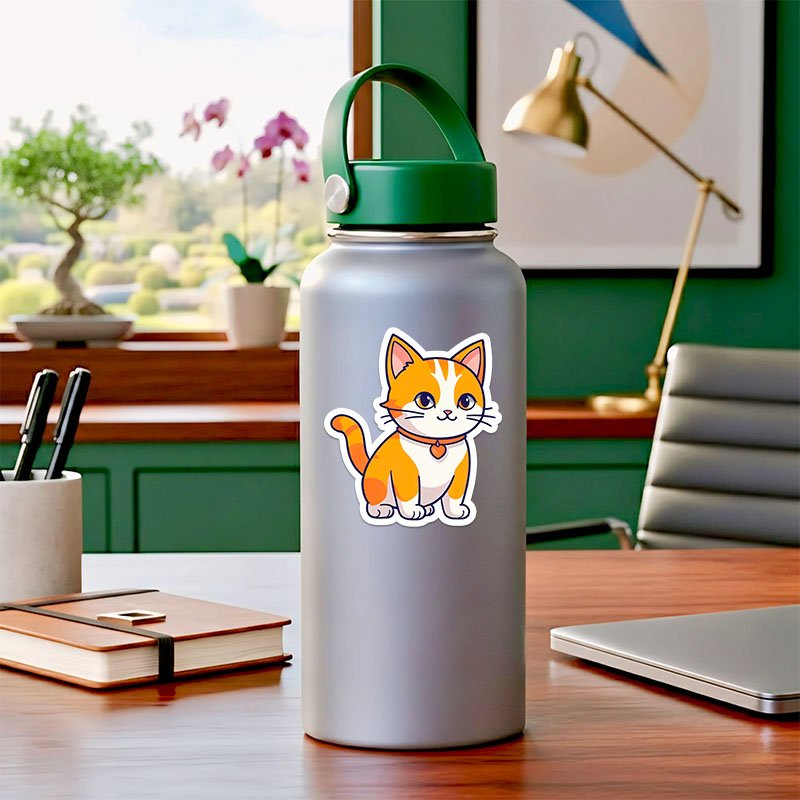 Cartoon Cat Art Stickers | Instant Digital Files - Image 4