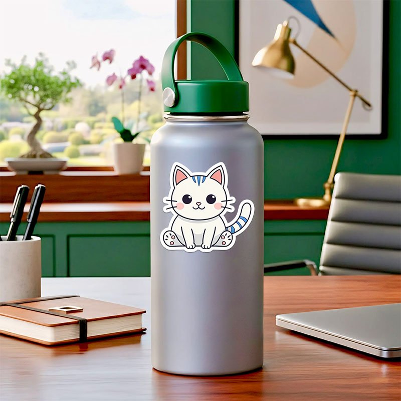 Chill Cat Sticker Sheet | Premium Digital Art Files - Image 4