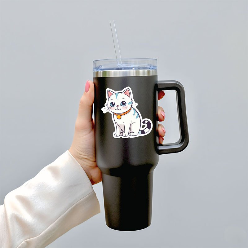 Playful Cat Clipart | Kawaii Digital Sticker Pack - Image 5