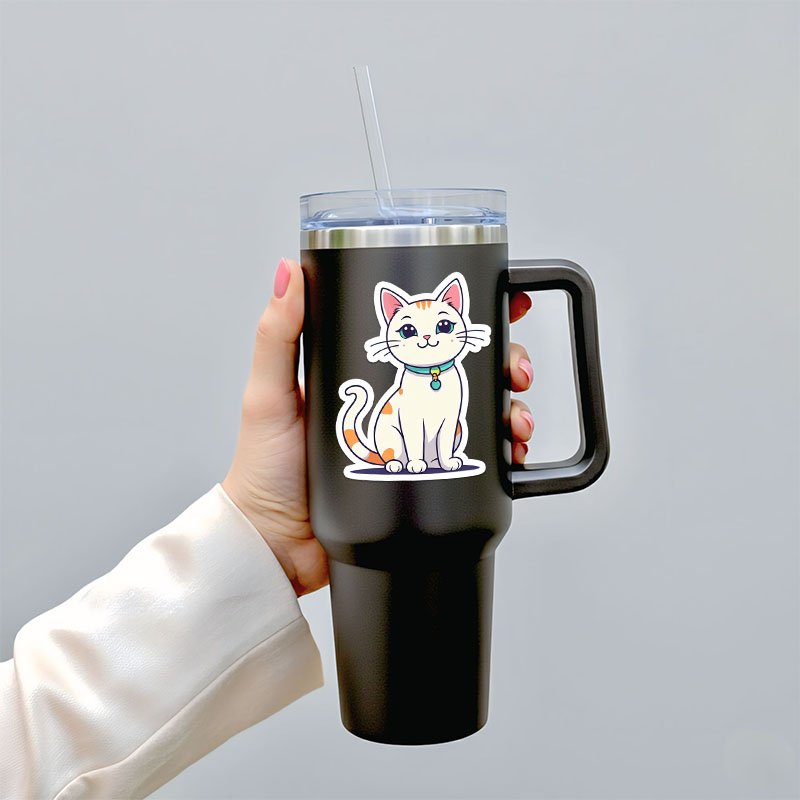 Minimal Cat Digital Stickers | High-Quality PNG Pack - Image 5