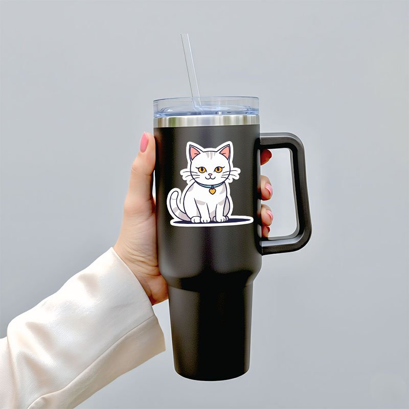 Cat Outline Clipart | Cute Digital Sticker Bundle - Image 5