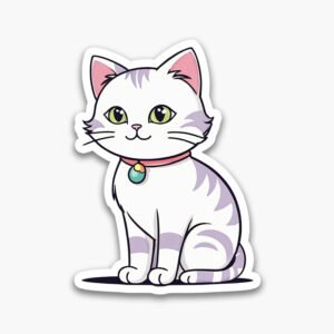 Sweet & Minimal! Hand-drawn cat PNG stickers. 6 adorable files—perfect for journaling, printing, and digital use.