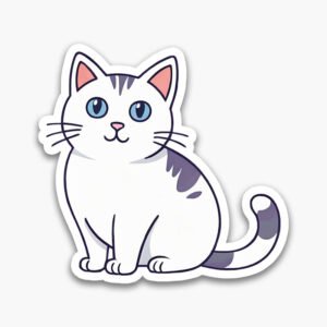 Lovely & Quick! 6 premium cat PNG stickers—minimalist and cute. Instant digital download for creative projects.