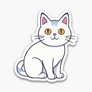 Soft & Ready! Premium digital cat stickers in PNG format. 6 minimalist designs, transparent background, instant access.