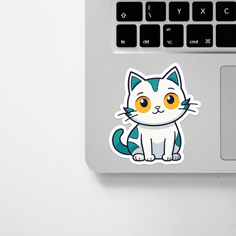 Cat & Heart Stickers | Adorable Digital Download - Image 2