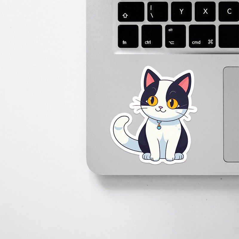 Minimal Cat Sticker Collection | 6 High-Res PNGs - Image 2