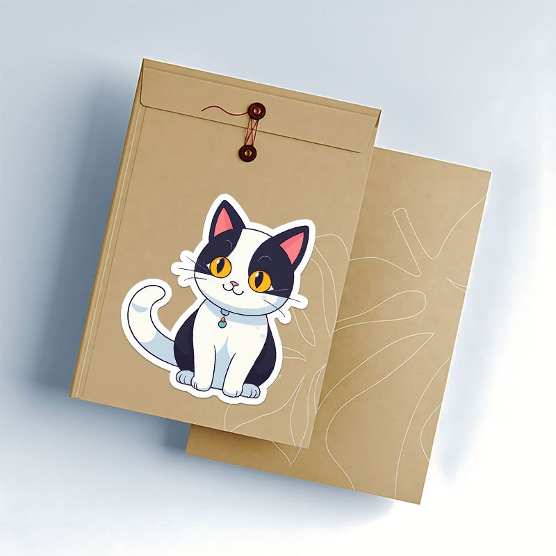 Minimal Cat Sticker Collection | 6 High-Res PNGs - Image 3