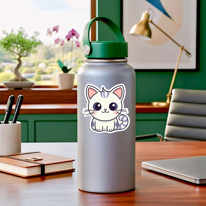 Cat Love PNG Stickers | Cute Digital Art Bundle - Image 4