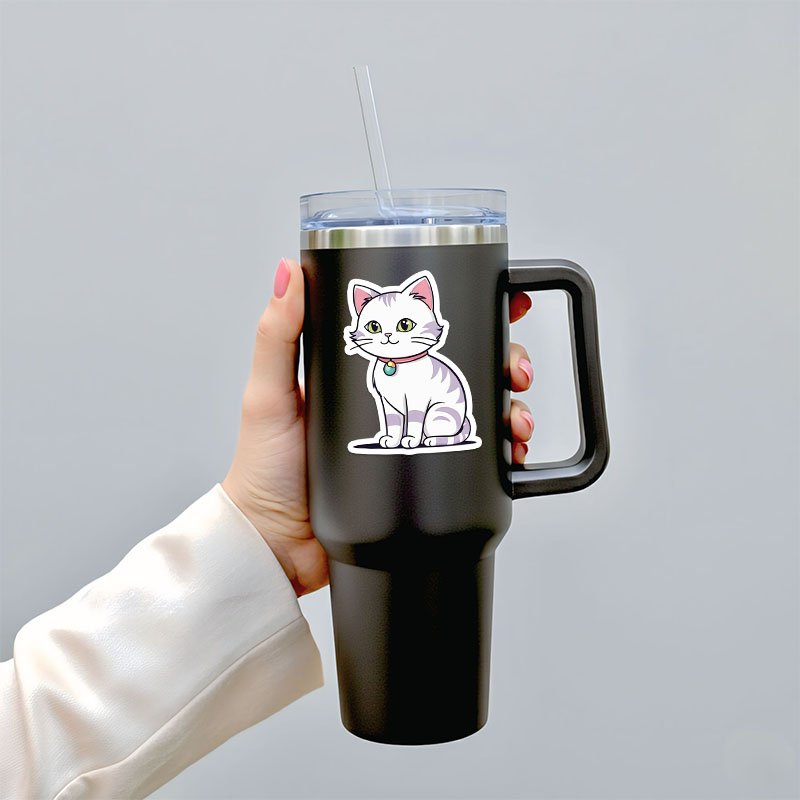 Cat Illustration Stickers | Hand-Drawn PNG Pack - Image 5