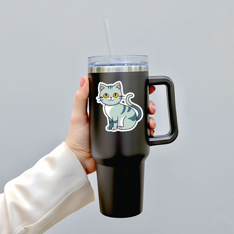 Smiling Cat PNG Stickers | Cute Aesthetic Pack - Image 5