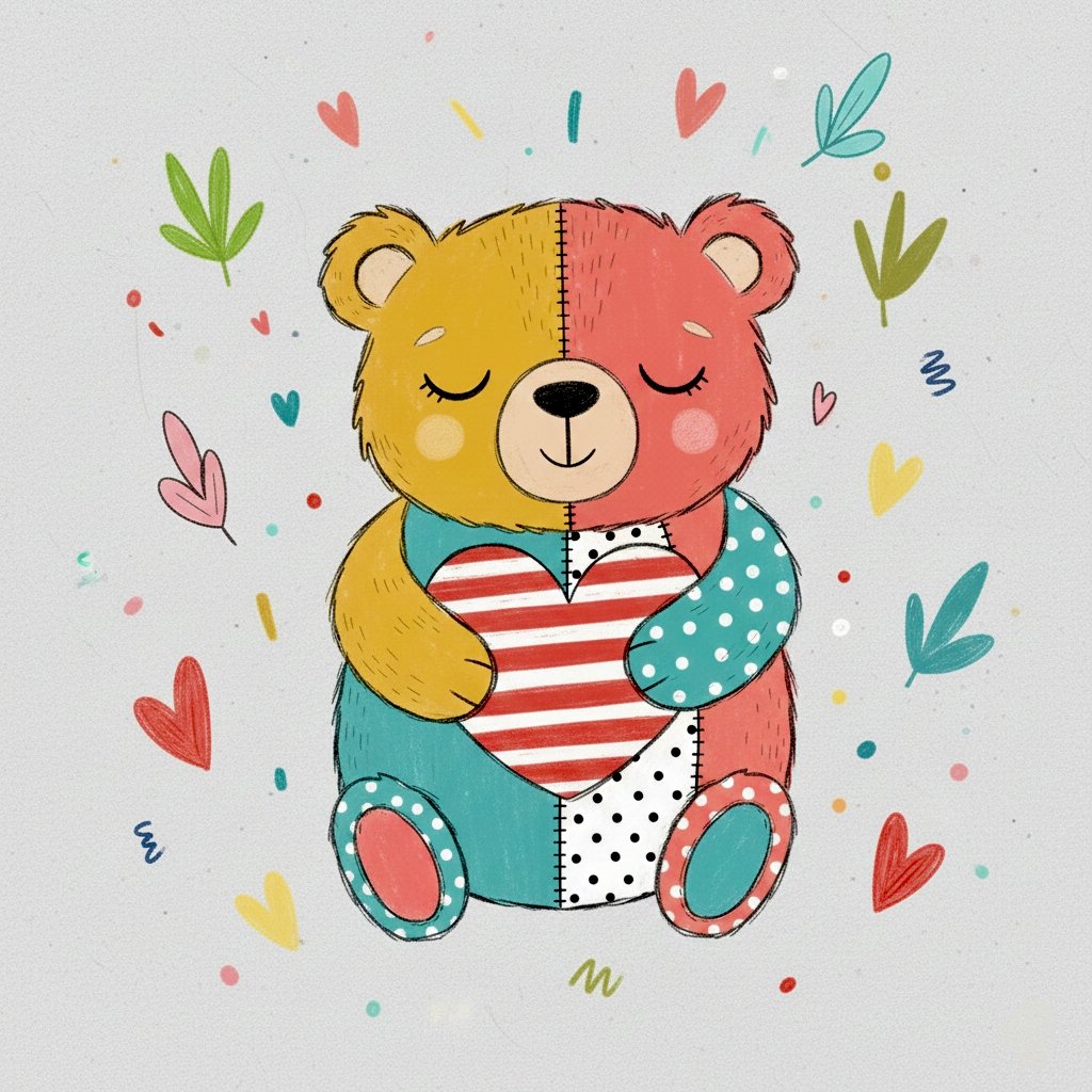 50 Kids Style AI Art Prompts | Cute Patchwork Illustration Pack - Image 3